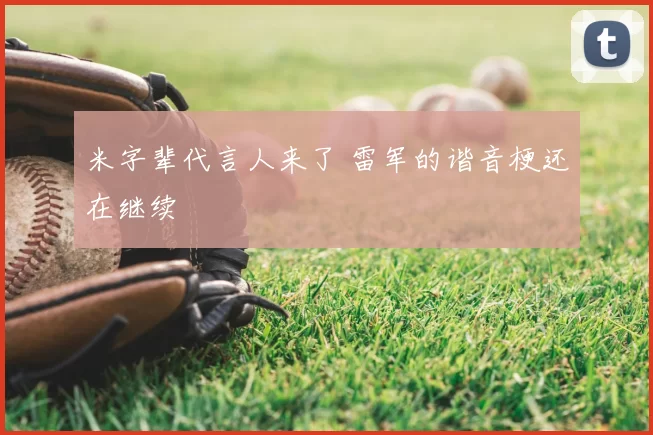 米字辈代言人来了 雷军的谐音梗还在继续