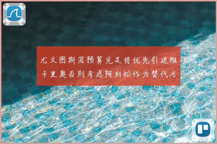 尤文图斯若预算充足将优先引进维卡里奥否则考虑阿利松作为替代方案