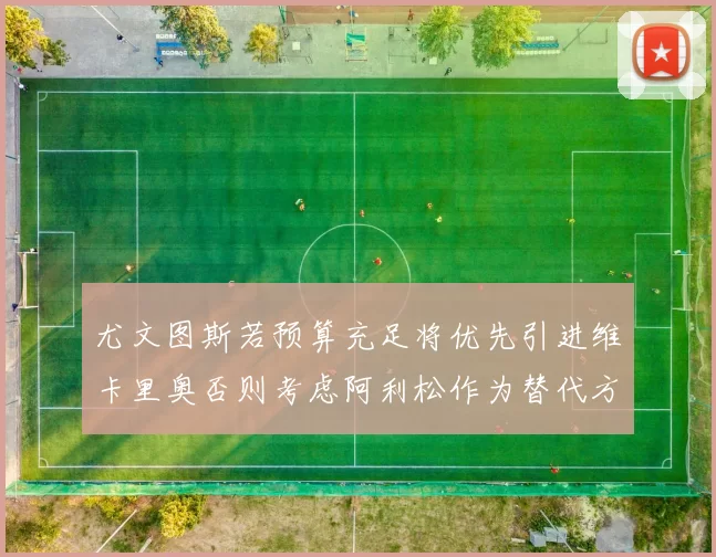 尤文图斯若预算充足将优先引进维卡里奥否则考虑阿利松作为替代方案